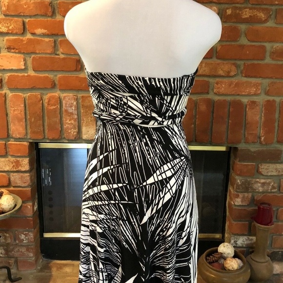 Abstract Party Cocktail Strapless Dress XS - Picture 6 of 7
